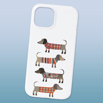 Dachshund Dogs Case-mate Iphone 14 Pro Case by Squirrell at Zazzle