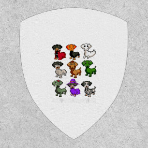 Dachshund Dogs Halloween Happy Halloween Patch