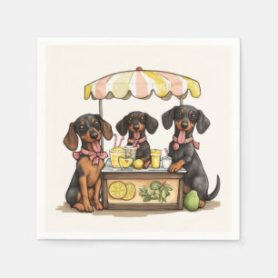 Dachshund Dogs Lemonade Stand Napkins
