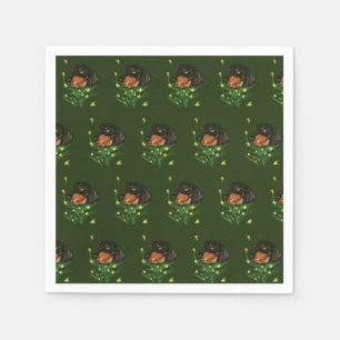 Dachshund Dogs Pattern Napkins