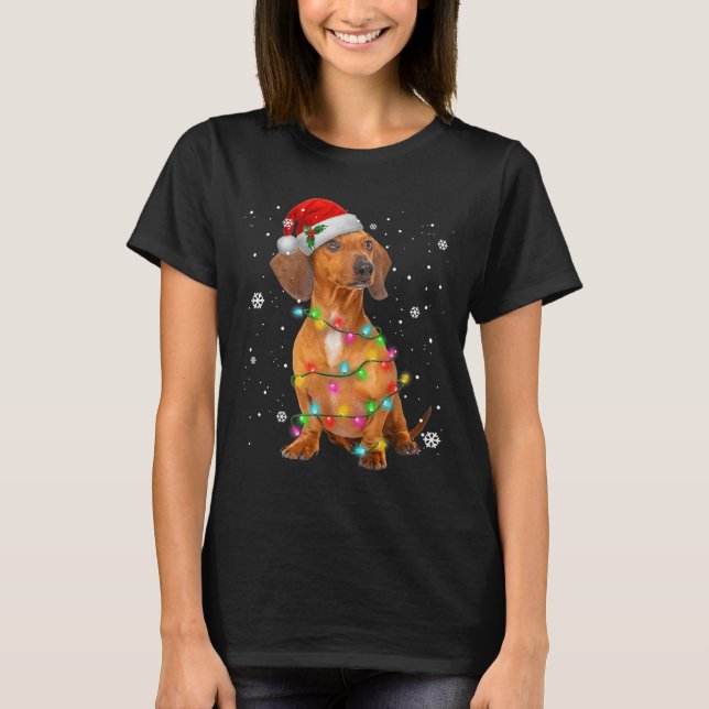 Dachshund Dogs Tree Christmas Sweater Xmas For Pet (Front)