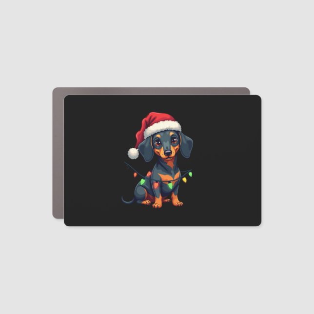 Dachshund Dogs Tree Christmas Sweater Xmas Gifts F Car Magnet (Front)