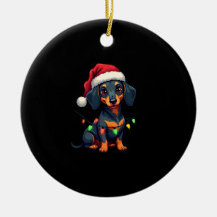 Dachshund Dogs Tree Christmas Sweater Xmas Gifts F Ceramic Ornament