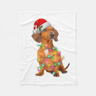 Dachshund Dogs Tree Christmas Sweater Xmas Gifts F Fleece Blanket