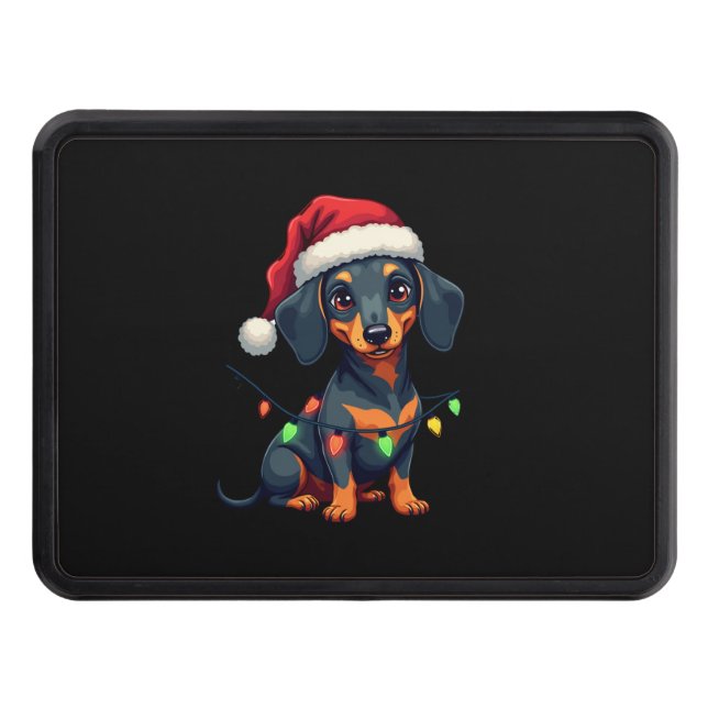 Dachshund Dogs Tree Christmas Sweater Xmas Gifts F Hitch Cover (Front)