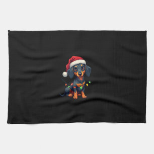 Dachshund Dogs Tree Christmas Sweater Xmas Gifts F Kitchen Towel
