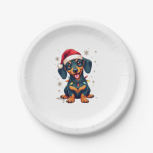 Dachshund Dogs Tree Christmas Sweater Xmas Gifts F Paper Plates