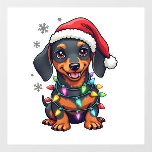 Dachshund Dogs Tree Christmas Sweater Xmas Gifts F Window Cling