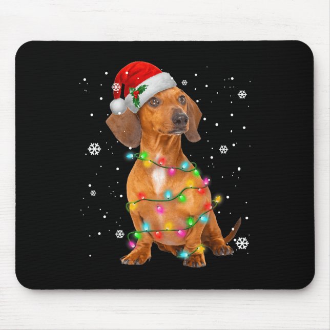 Dachshund Dogs Tree Christmas Xmas Gifts For Pet D Mouse Pad (Front)