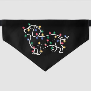 Dachshund Dogs Tree Christmas Xmas Pet Dog  Bandana Collar
