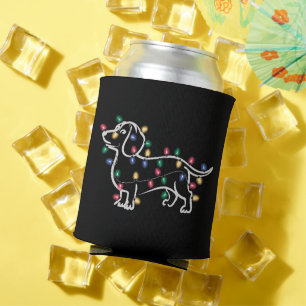 Dachshund Dogs Tree Christmas Xmas Pet Dog Can Cooler