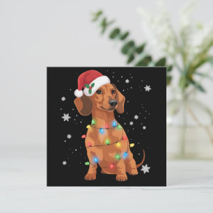 Dachshund Dogs Tree Christmas Xmas Pet Dog Holiday Card