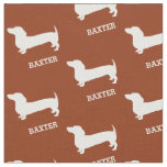 Dachshund Dogs with Name Fabric