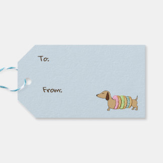 Dachshund & Donuts Party Gift Tags