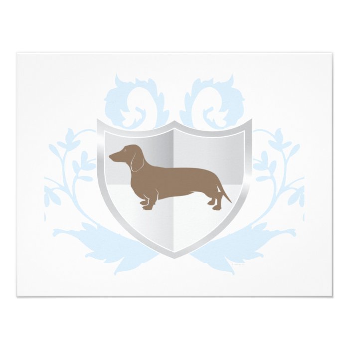 Dachshund Doxie Classic Crest Design Announcement