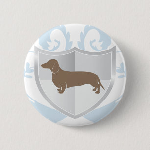 Dachshund Doxie Classic Crest Design Button