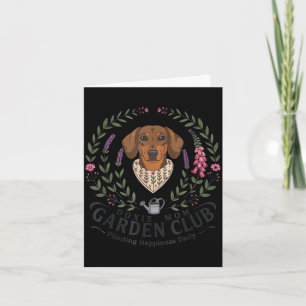 Dachshund doxie mom garden club mother's day card