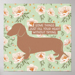 Dachshund Doxie Teckel Lover Illustration Poster