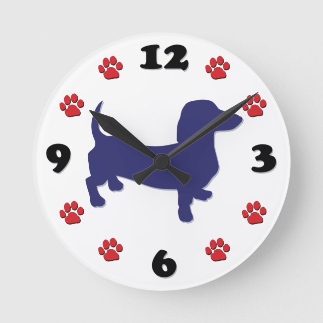 Dachshund, Doxie Wall Clock (Front)