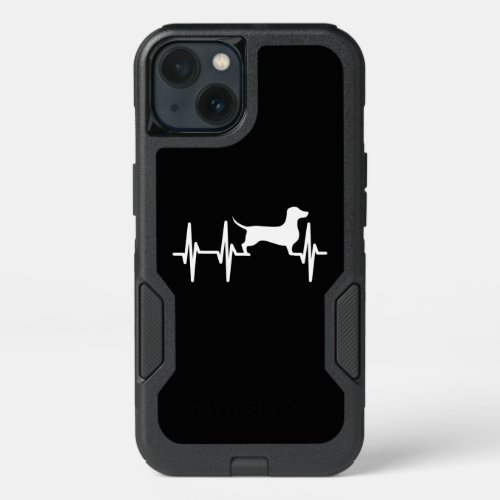 Dachshund Doxie Weenie Heartbeat Dog Mom Dad Pet iPhone 13 Case