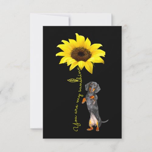 Dachshund Doxie Wiener Dotson Mom Mama Gift Thank You Card