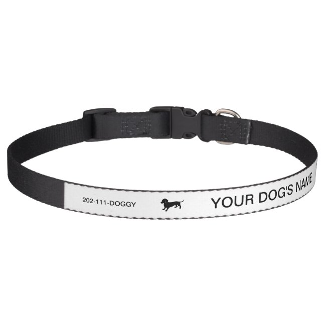 Dachshund Drawing Pet Collar (Front)