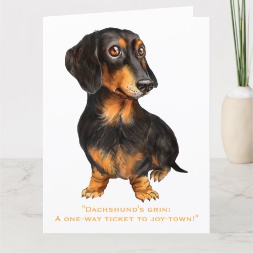 Dachshund Dreams A Watercolor Tale of Friendship Card