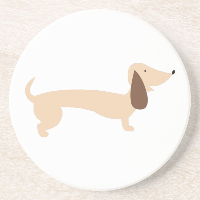 Dachshund Drink Coaster (Front)
