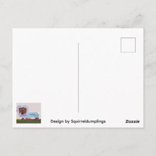 Dachshund Easter Bunny Postcard