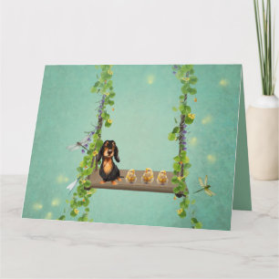 Dachshund Easter Greeting Card