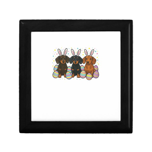 Dachshund Easter T-Shirt Gift Box (Front)