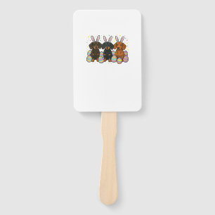 Dachshund Easter T-Shirt Hand Fan