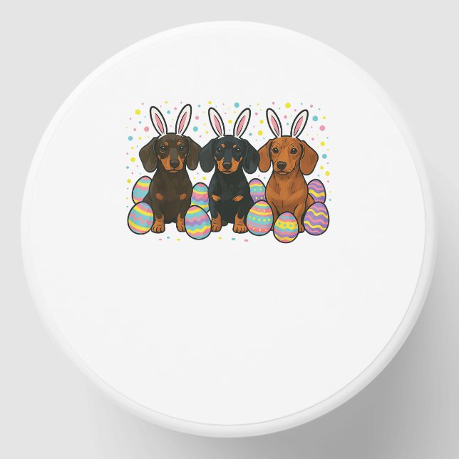 Dachshund Easter T-Shirt Mini Candle Favors (Front)