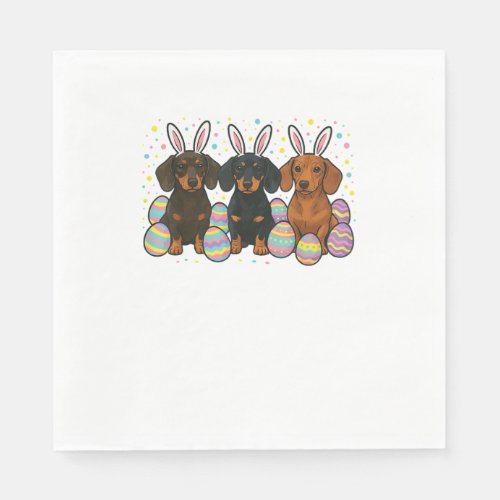 Dachshund Easter T-Shirt Napkins