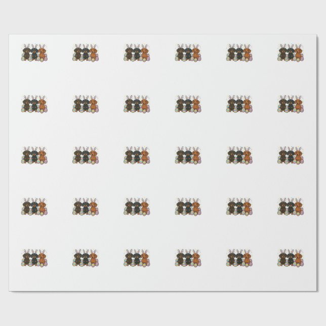 Dachshund Easter T-Shirt Wrapping Paper (Flat)