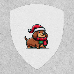 Dachshund Elegance Christmas Anticipation Classic  Patch