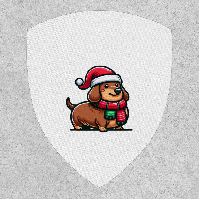 Dachshund Elegance Christmas Anticipation Classic  Patch (Front)