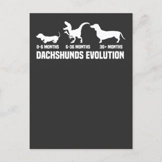 Dachshund Evolutions Invitation Postcard