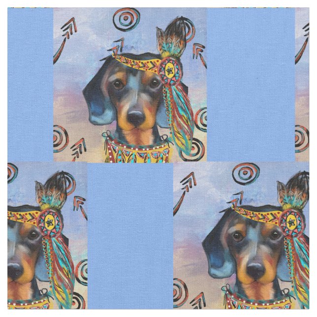 Dachshund  fabric (Close Up)