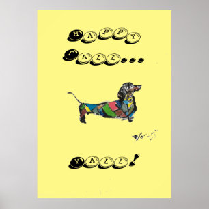 Dachshund Fall Poster