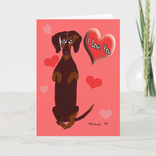 Dachshund Fathers Day Card