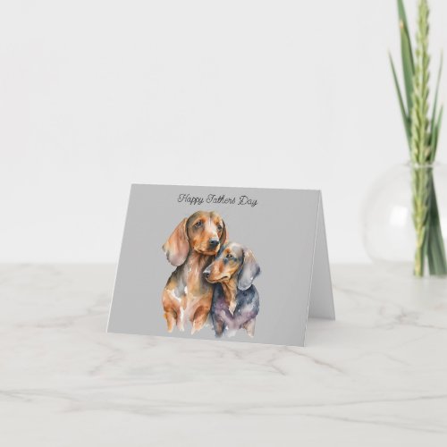 Dachshund Fathers Day Card