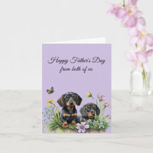 Dachshund Father's Day Card from both of us