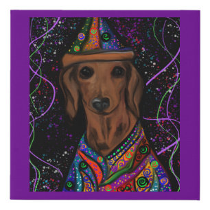 DACHSHUND          FAUX CANVAS PRINT