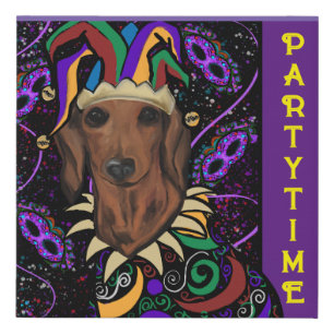 Dachshund faux canvas print