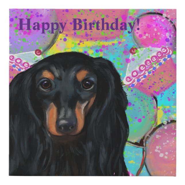 DACHSHUND      FAUX CANVAS PRINT (Front)