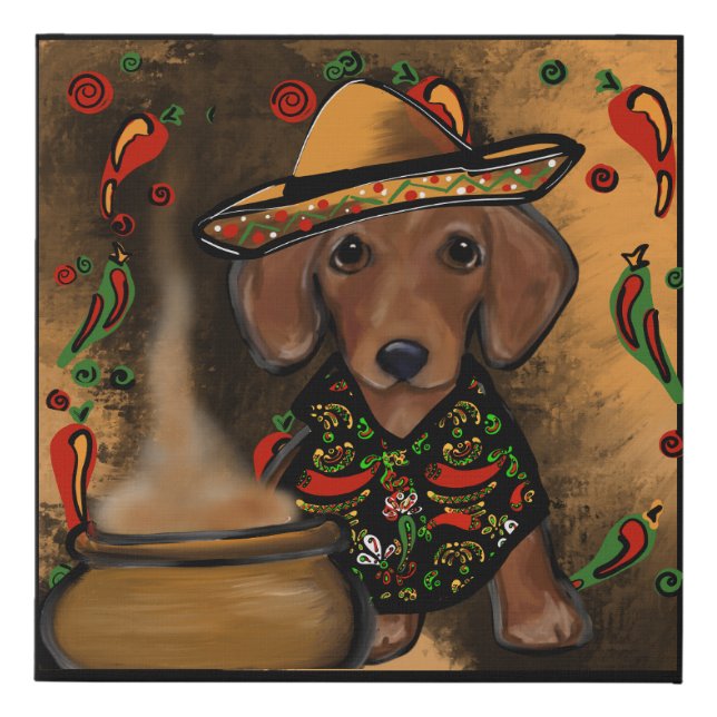 Dachshund    faux canvas print (Front)