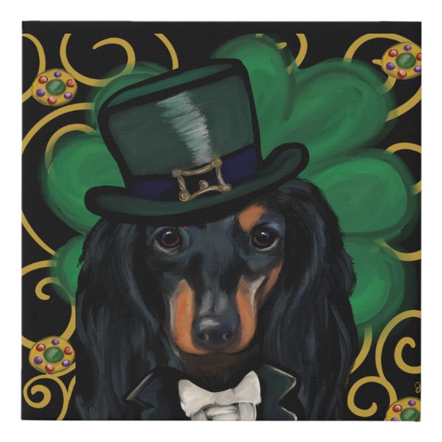 DACHSHUND          FAUX CANVAS PRINT (Front)