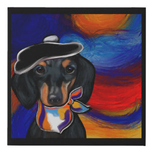 DACHSHUND   FAUX CANVAS PRINT
