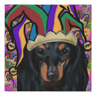 DACHSHUND           FAUX CANVAS PRINT